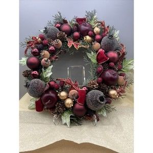 MacKenzie Childs Yuletide Manor Mini Wreath Collar 34728 Sugar Fruit 12"